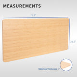 VIVO Universal 71 x 30 inch Solid One-Piece Table Top for Standard and Sit to Stand Height Adjustable Home and Office Desk Frames, Bamboo, DESK-TOP71O VIVO
