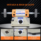 4" Jewelry Polisher & Adjustable Variable Speed Grinder Machine - With 6 Cloth Wheels & 2 Abrasive Wheels, Safety Glasses & Compound for Jewelry, Metal, Wood, Jade, Plastic Polishing & Dental Work CIRONBOW