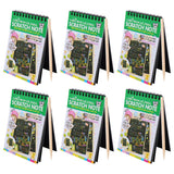 EXCEART Black Notebooks 6 Sets Rainbow Scratch Notebooks with Wood Stick Scratch Off Art Paper Set Color Book Pad Art Craft Supplies Kits for Kids Girls Boys Black Notebook EXCEART