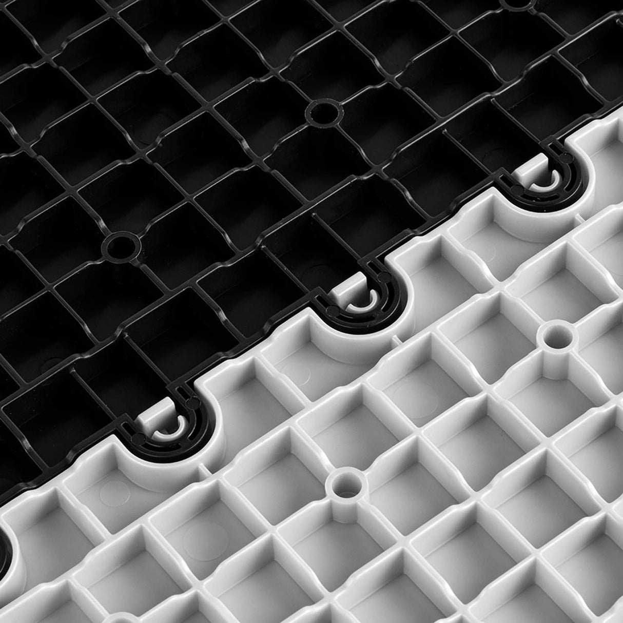 Speedway Diamond Interlocking Garage Floor Tiles 12 x 12-Inch, Black, 50 Piece Set Speedway