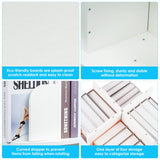 4-Tier 360-Degree Rotating Bookshelf for Kids - Space-Saving Corner Storage Rack in White ABTOR