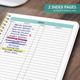 Taja Meeting Notebook for Work Organization - Work notebook with action items, Meeting Minutes Planner Notebook, Perfect Office Supplies for Men & Women - Black Taja
