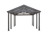 Sojag 20' x 12' Samara Carport with Aluminum Frame and 10' High Galvanized Steel Roof for Easy Drive Through Access Sojag