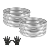 Mycovire 2PCS 2X2X1 Round Galvanized Garden Bed kit for Vegetables/Herbs/Flowers Mycovire