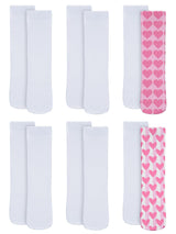 6 Pairs Blank White Sublimation Socks Printable Athletic Socks Patriotic Socks 4th of July Full Sublimation Socks Unisex Sports Crew Socks for Present DIY Personalized Socks Women Men Teens, Size 9-12 Giugu