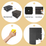 36 Pack AUSLET Acoustic Panels 12 x 12 x 2 Inches, Pyramid Sound Proof Foam Panels for Wall, High Density Black Acoustic Foam Panels,Soundproof Wall Panels AUSLET