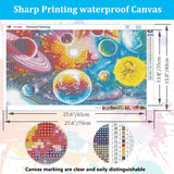 TOCARE Large Diamond Painting Kits for Adults Universe,Large Size Diamond Art Kits for Adults Galaxy Planets 27.5x15.7Inch, Full Drill Diamond Painting Kits Nature Scenery TOCARE
