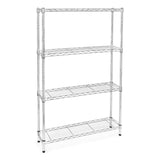 Shelving Inc. 8" d x 36" w x 54" h Chrome Wire Shelving with 4 Tier Shelves, Weight Capacity 800lbs Per Shelf SI