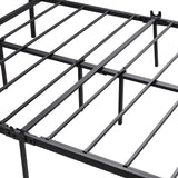 BOFENG Black Queen Size Bed Frames with Wood Headboard,Heavy Duty Platform Bed Frame with Storage No Box Spring Needed,Mattress Foundation,Strong Steel Slats,Noise Free,Brown BOFENG