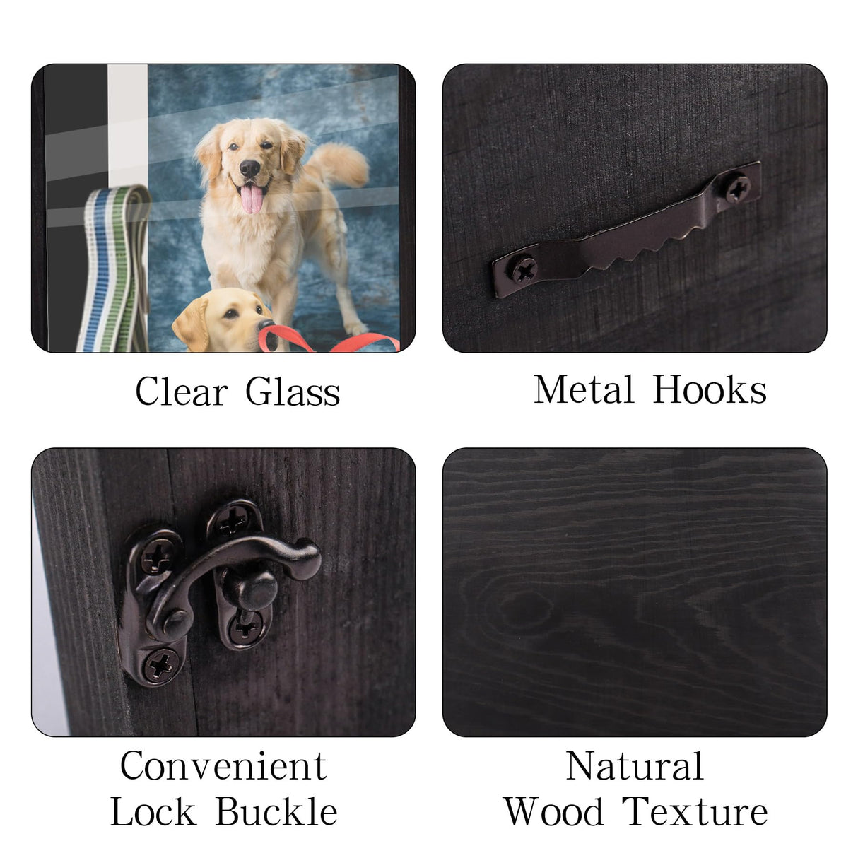 Dmnnlp Dog Memorial Shadow Box, 13.4" Pet Ashes Keepsake with Remembrance Bottle, Wall-Mountable Display Case for Dog/Cat Loss Sympathy Gifts Dmnnlp