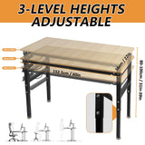 SGOLAN Adjustable Workbench with Power Outlet,60 Inch Workbench for Garage,2000 Lbs Capacity Hardwood Workbench,Heavy Duty Table for Workshop Office Home Commercial SGOLAN
