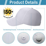 LYDTICK 20-Pack Blank Baseball Cap Trucker Hat Bulk Wholesale Sublimation Hats Adjustable Plain for Men Women, White LYDTICK