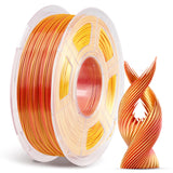 ANYCUBIC Silk Dual Color Pla Filament, 2-in-1 Chrome Coextrusion Color Change 3D Printer Filament 1.75mm Dimensional Accuracy +/- 0.02mm, Silk Texture, 1KG Spool (2.2 lbs), Red Gold ANYCUBIC