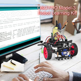 OSOYOO Model 3 Robot Car DIY Starter Kit for Arduino,Educational Motorized Robotics, Remote Control App, Learning How to Code, IOT Mechanical Coding for Teens and Adults OSOYOO