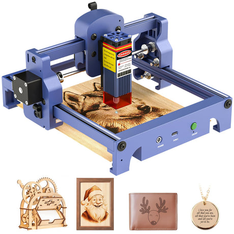 HENGTONGTOOL T1 Laser Engraver Machine, 3.5W Laser Engraving Machine and Cutting Machine for Beginners, Precision 0.06 mm Laser Spot, 10000 mm/min, Best Laser Engraver for DIY Projects, Wood, Metal HENGTONGTOOL