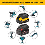 DM18M Converter Battery Adapter with USB Charging Socket for Dewalt 20V Battery & Milwaukee M18 18V Lithium Battery Converter to Makita 18V BL1830 BL1840 BL1850 Cordless Tools Use(Bare Adapter Only) JYJZPB