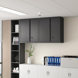 IRONFFICE Metal Wall Storage Cabinet,Steel Garage Hanging Cabinet,Black Cabinets for Storage Wall,Locking Wall Cabinet Small for Home Office,Kitchen IRONFFICE