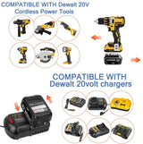 2 Packs 20V 6.5Ah Replacement Battery Compatible with Dewalt 20V Battery Max XR Lithium-ion DCB200 DCB204 DCB206 DCB180 DCD985B DCD771C2 DCS355D1 DCD790B Cordless Power Tools Touyeet