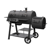OKLAHOMA JOE'S® Canyon™ Charcoal and Propane Gas Combination Smoker and Grill, Black Steel, 24203004 Oklahoma Joe's