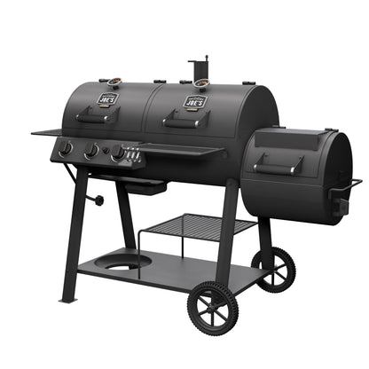 OKLAHOMA JOE'S® Canyon™ Charcoal and Propane Gas Combination Smoker and Grill, Black Steel, 24203004