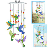 JeCuiK Hummingbird Diamond Painting Wind Chimes Double Side DIY Diamond Art Kits for Adults Diamond Painting Kits Wind Chimes 3D Diamond Art Suncatchers Hanging Ornament Crafts for Garden Decor JeCuiK