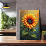 YOYA Framed Paint by Numbers Kit for Adults - Sunflower Adult Paint by Number Kits on Canvas with Easel, DIY Sunflower Paint by Number Framed Canvas for Home Wall Decor 8x12 Inch YOYA