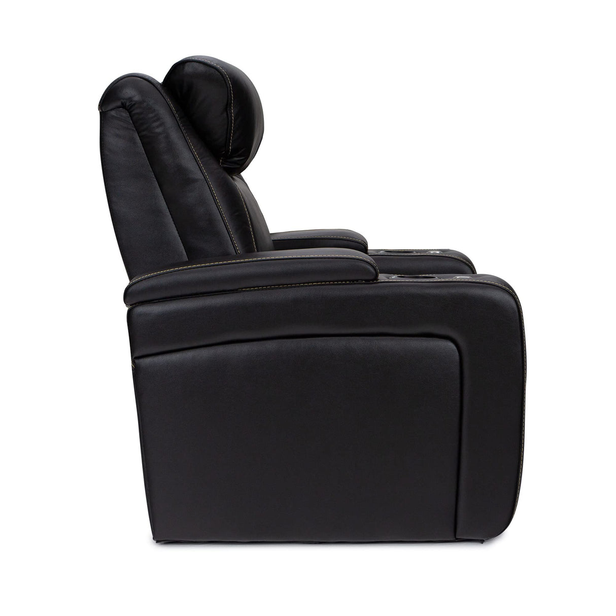 Seatcraft Paladin Home Theater Seating, Heat & Massage, Powered Headrest, Powered Lumbar, Italian Leather, Powered Recline, Single Recliner, Black Seatcraft