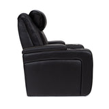 Seatcraft Paladin Home Theater Seating, Heat & Massage, Powered Headrest, Powered Lumbar, Italian Leather, Powered Recline, Single Recliner, Black Seatcraft