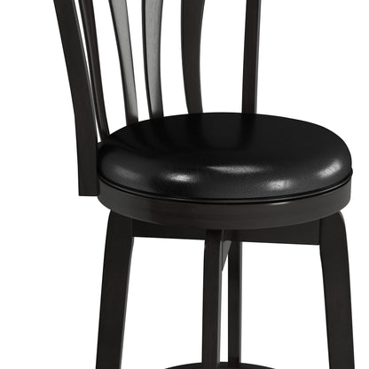 Hillsdale Savana Wood Bar Height Kitchen Stool, 29.5" High, Black - WoodArtSupply