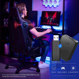 GTRACING Gaming Chair with Footrest Speakers Video Game Chair Bluetooth Music Heavy Duty Ergonomic Computer Office Desk Chair (Black) GTRACING