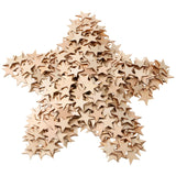 500 Pieces Star Shape Unfinished Wood Pieces, Blank Wood Pieces Wooden Cutouts Ornaments for Memorial Day Independence 4th of July Patriotic Craft Project and Decoration (1.5 Inch) Gejoy