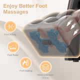 FURNIMAT 2025 Massage Chair Full Body, Zero Gravity Massage Chair with 10 Fix Rollers, Heating, Foot Massage, Auto Modes, Bluetooth Speaker, Touch Screen Controller (Light Gray) FURNIMAT