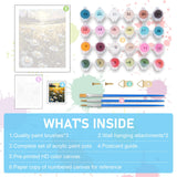 Offito Paint by Numbers Kit for Adults- Daisy Adult Paint by Number Kits on Canvas for Beginners, Sunset DIY Acrylic Oil Number Painting Kits for Home Wall Decor Gift 16"x 20" (Without Frame) Offito