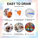 Yezavesu Tree Paint by Numbers Kit for Adults Beginner, Tree of Life Adult Paint by Number Kits on Canvas Without Frame, DIY Acrylic Painting by Numbers for Home Wall Decor Gift 16x20 Inch Yezavesu