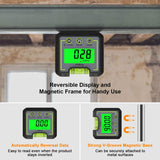 Huepar Digital Level Angle Gauge Mini Angle Finder Level Box with V-Groove Magnetic Base&Backlight LCD Bevel Gauge Inclinometer for Carpentry,Building, Automobile, Masonry -0-360°Fast Measurement AG01 Huepar