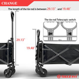 SUZHI Small Foldable Wagon & shopping carts with wheels for Groceries, Black Wagon Carts Foldable, Apartment wagon, Garden Wagon, Grocery Wagon, Collapsible Wagon Lightweight Black (8 colors optional) SuZhi