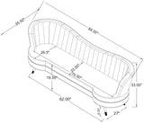 Coaster Home Furnishings - Sophia - Velvet Fabric Upholstered Channel Tufted Stationary Sofa with Inverted Camel Back - Contemporary - Living Room - Gray - 506864 Coaster Fine Furniture