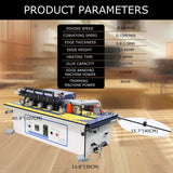 HayWHNKN Edge Bander Banding Machine Woodworking Edge Bander Banding Machine Double-side Gluing Wood Edge Banding Trimming Machine Automatic Tape Breaking 110V HayWHNKN