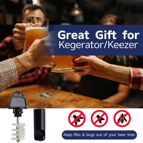 Cirwurie Beer Faucet Cap & Plug Covers 12 Pack Beer Tap Plug Cap Brushes & Rubber Draft Faucet Soother Sanitary Covers Spout Plug Cleaning Tap Kit for Kegerator Cirwurie