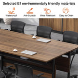 Conference Room Table,Folding Conference Table,Flip Top Rolling Mobile Table with Silent Locking Wheels,Modern Portable Seminar Training Meeting Table Business Tables (1 Pack, 55.1x23.6x29.5inch) Lenyedr