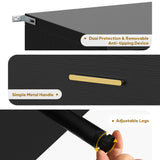 DWVO White 6 Drawers Dresser/Modern Wood Dresser Chest of Drawers with Black Metal Handle＆Anti-Tipping Device/Modern Double Drawer Storage Cabinet for Entryway/Living Room-15.7" Dx55.1 Wx31.1 H DWVO