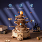 ROKR 3D Wooden Puzzles for Adults Huge Orrery Model - Toy Building Set Mechanical Puzzles 8 Orbiting Planets Unique Gifts for Boys/Girls ROKR