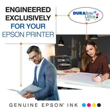 EPSON 702 DURABrite Ultra Ink Standard Capacity Black Cartridge (T702120-S) Works with WorkForce Pro WF-3720, WF-3730, WF-3733 Epson
