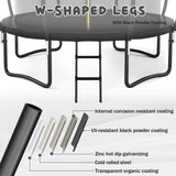 Liyarya 12FT/14FT Trampoline for Kids/Adults - Outdoor Recreational Trampoline with Enclosure Net, Curved Poles, Ladder, Heavy Duty, Anti-Rust Coating, ASTM Approved Liyarya