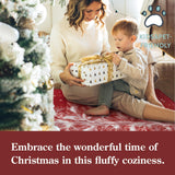 Lahome Christmas Rugs 5x7 Area Rug Washable Rug for Bedroom, Red Soft Nursery Rug Non-Slip Stain Resistant Living Room Rugs, Christmas Tree Print Holiday Decor Untra-Thin Carpet for Office Lahome