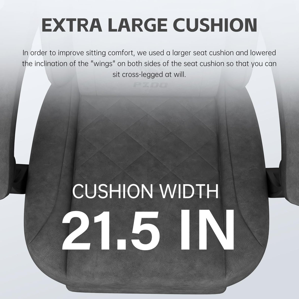 PZDO Gaming Chair, Gaming Chairs for Adults with Footrest, Lumbar Support, Fabric Computer Office Chair, High Back PC Chair Ergonomic Gamer Chair with Wide Cushion, Recliner, 300LBS, Teens, Black PZDO