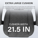 PZDO Gaming Chair, Gaming Chairs for Adults with Footrest, Lumbar Support, Fabric Computer Office Chair, High Back PC Chair Ergonomic Gamer Chair with Wide Cushion, Recliner, 300LBS, Teens, Black PZDO