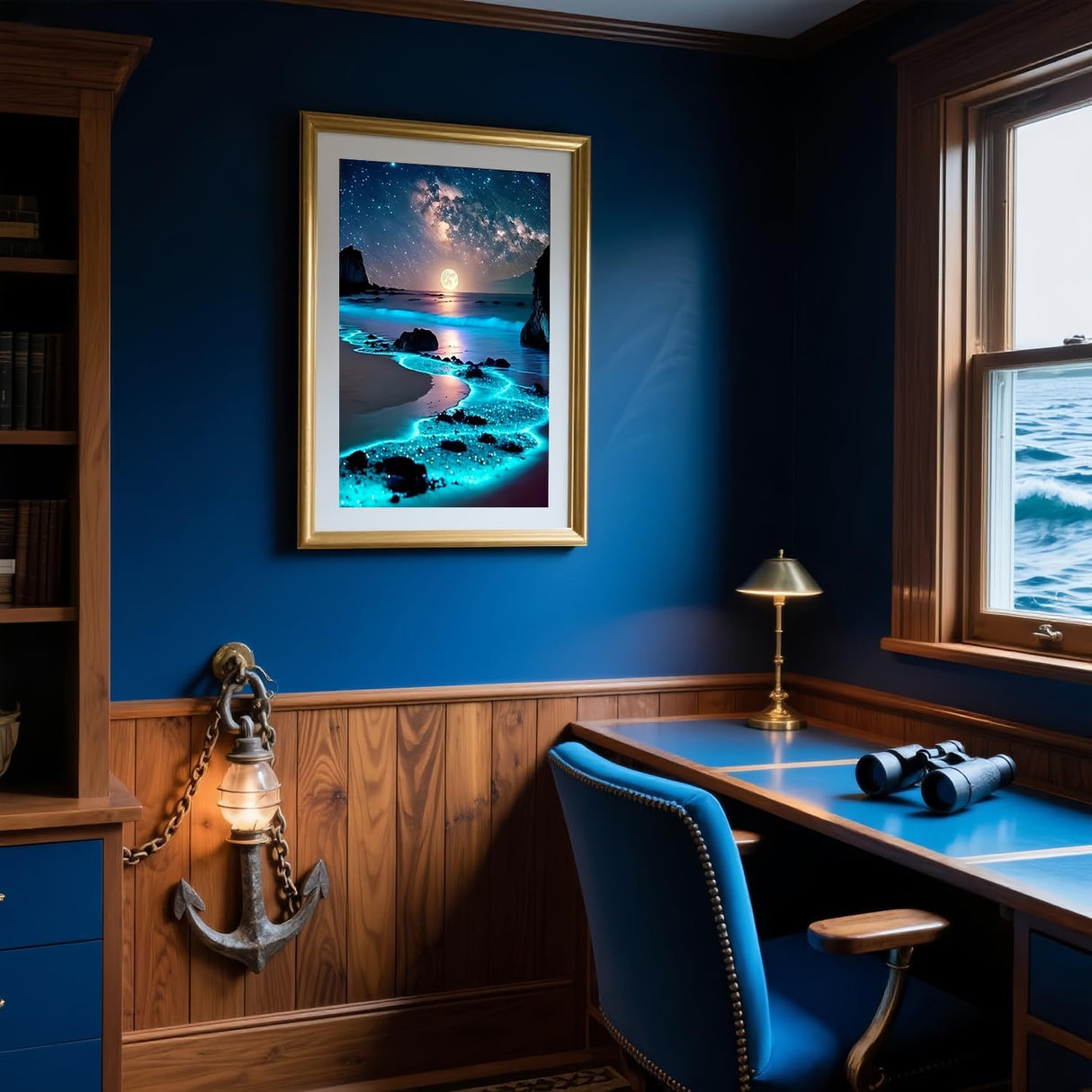 Moonlight Beach 5D Diamond Art Kits for Adults Beginners,Seaside Moon DIY Full Round Drill Diamond Painting Kits, Paint by Diamonds Dots Gem Art Crystal Easy,Home Wall Decor 12X16 Inch Acelii