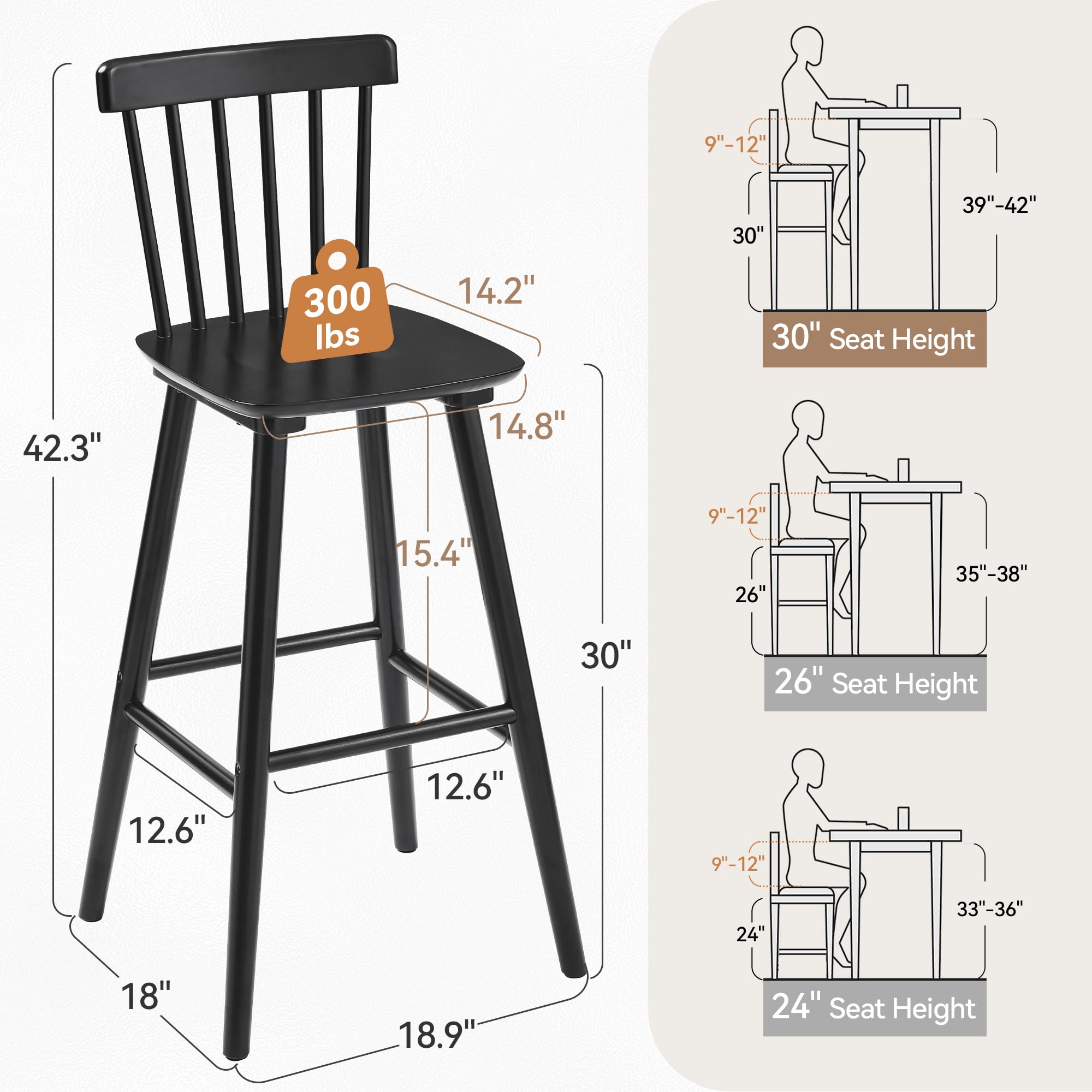 LUE BONA Windsor Barstools - Thumbnail 2