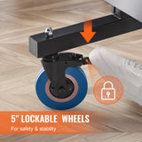 VEVOR Ping Pong Table, Professional Table Tennis Game, Indoor MDF Portable Table Tennis Table, Foldable Ping Pong Table with Quick Clamp Net and Lockable Wheel, 10 Minute Easy Assembly, 25mm Tabletops VEVOR